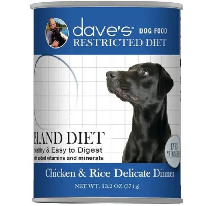 Dave’s Restricted Diet Bland Chicken And Rice Canned Dog Food 13oz
