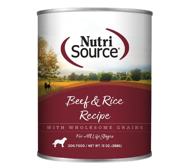 Nutrisource Dog Beef & Rice Pate Can 13 Oz
