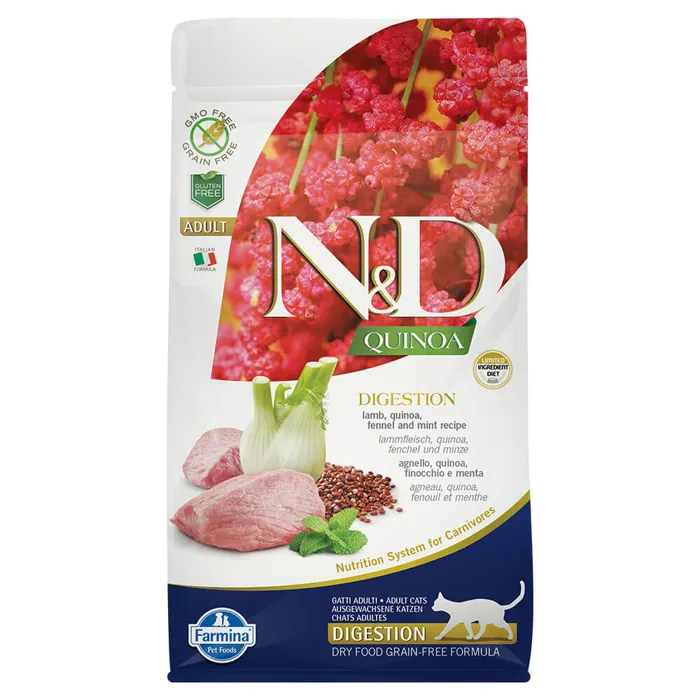 Farmina N&d Quinoa Digestion Lamb Dry Cat Food 3.3-lb