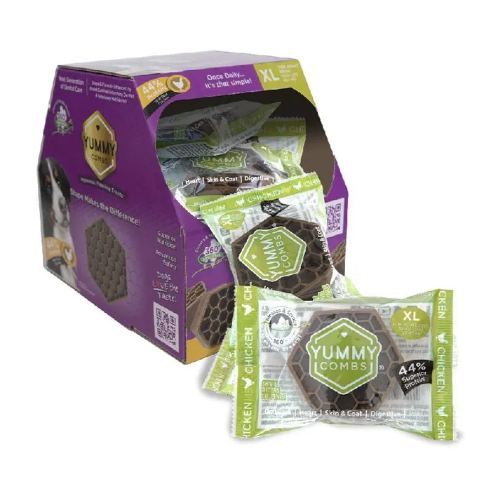 Yummy Combs Xl Hexi 8ct 4cs
