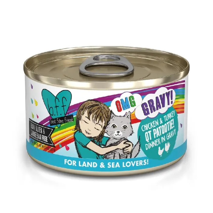 Weruva Bff Omg Qt Patootie Chicken And Turkey In Gravy 2.8-oz