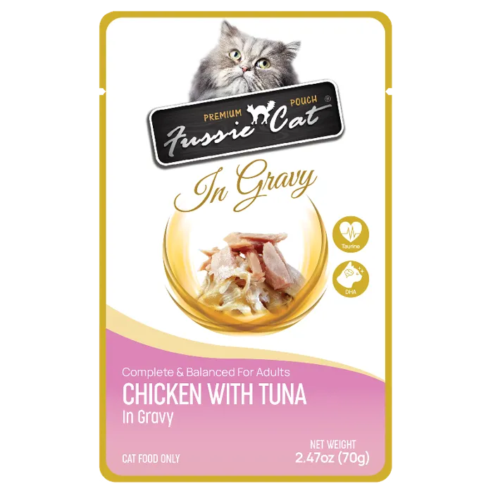 Fussie Chicken Tuna Gravy Pouch 2.47 Oz