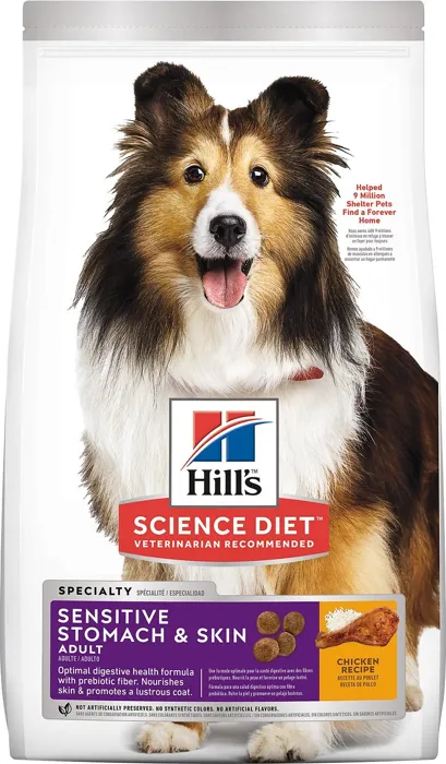 Adult Sensitive Stomach & Skin Chicken Recipe Dry Dog Food 4-lb