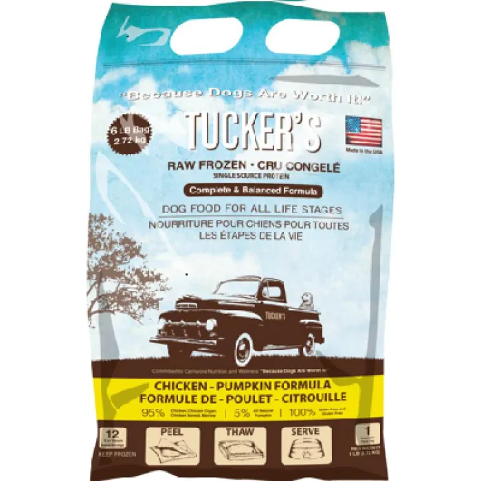Tuckers Dog Frzn Ckn & Ppkn Single Source Protein Diet (8-oz Patties) 6-lb