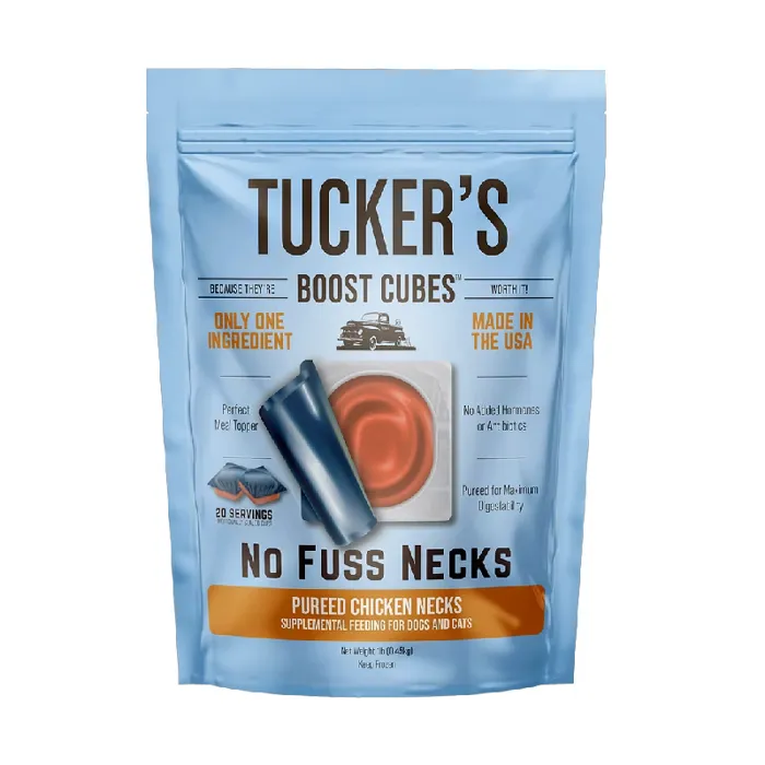 Tuckers Dog Boost Cubes Chicken Necks Frozen 1lb 30=cs