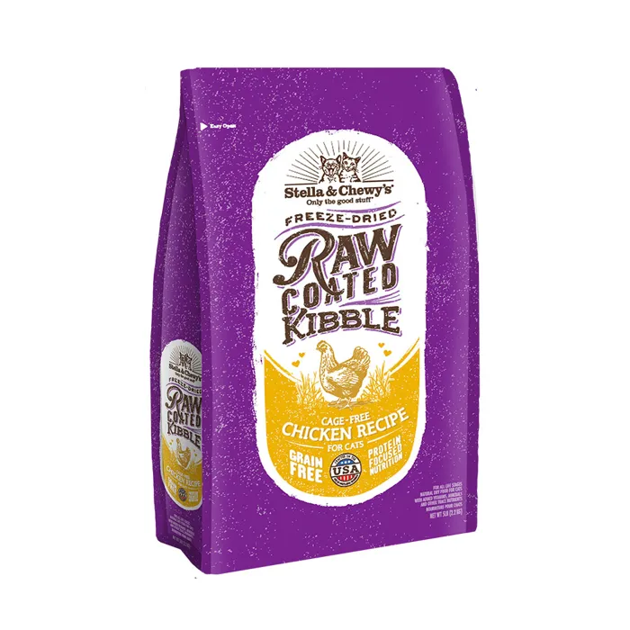 Stella & Chewy's Raw Coated Kibble Ckn Recipe Grain-free Dry Cat Food, 5-lb