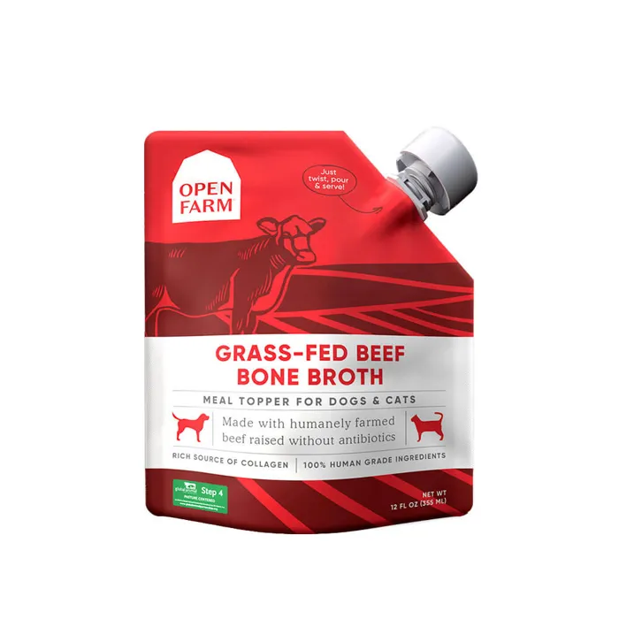 Open Farm Broth Pouch Beef 12-oz