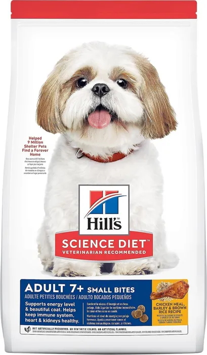 Adult 7+ Small Bites Chicken Meal, Barley & Brown Rice Recipe Dry Dog Food 5-lb