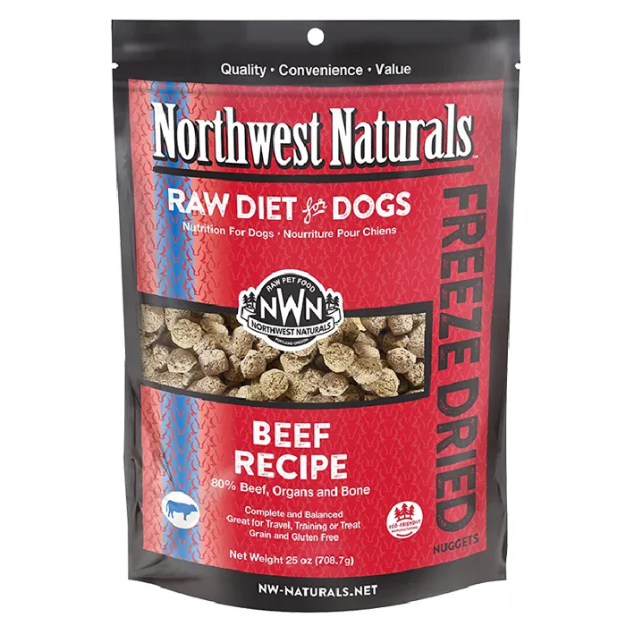 Northwest Nats Raw Diet Bf Nuggets Fd Dog Food, 25-oz