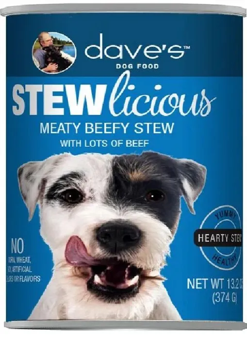 Dave Dog Can Stewlicious Meaty Bfy Stew 13.2-oz