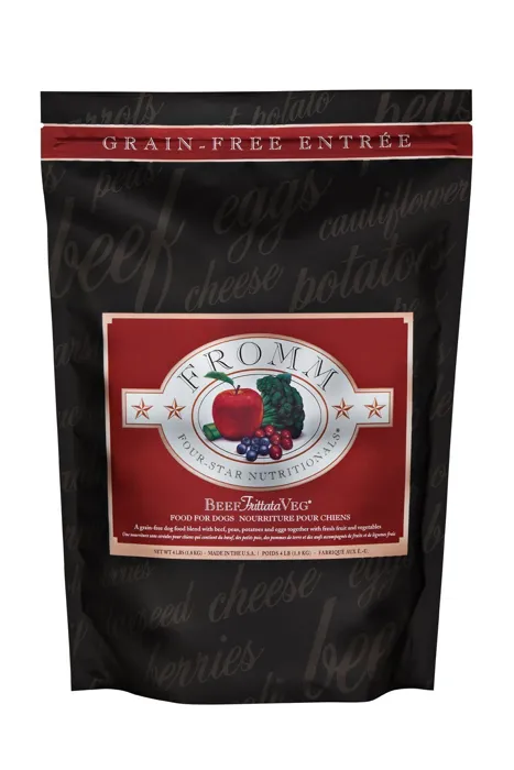 Four Star Grain Free Beef Frittata Veg Dry Dog Food 4-lb