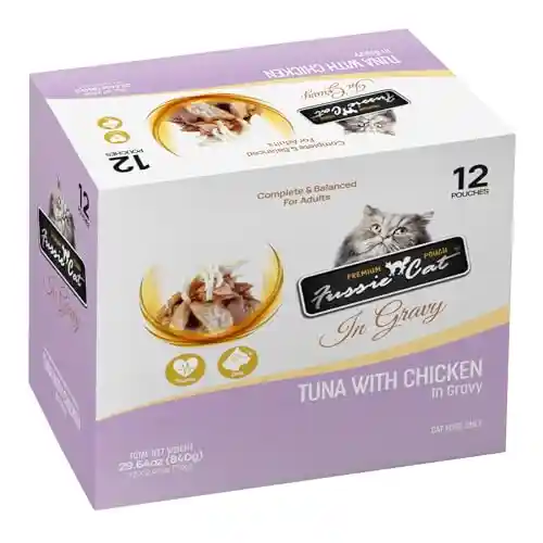 Fussie Cat Premium Tuna With Chicken In Gravy 2.47-oz