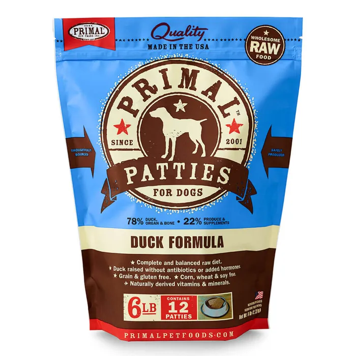 Raw Frozen Canine Duck Formula Nuggets Dog Food 6-lb