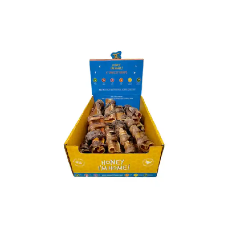 Hih Honey Coated Buffalo Chews Trachea Lung Wrap 6" Bulk 18ct