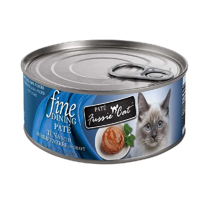 Fussie Cat Fine Dining Tuna Shrmp Pate Can 2.82-oz