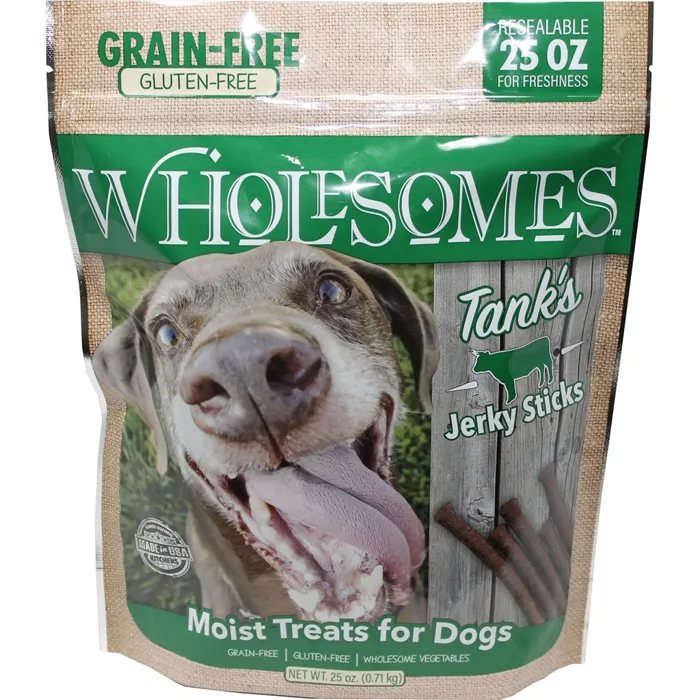 Wholesome Dog Jerky Sticks Tank's Beef 25oz