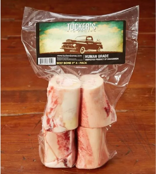 Tucker's Frzn Marrow Bones Beef Md 3" 4 Ct