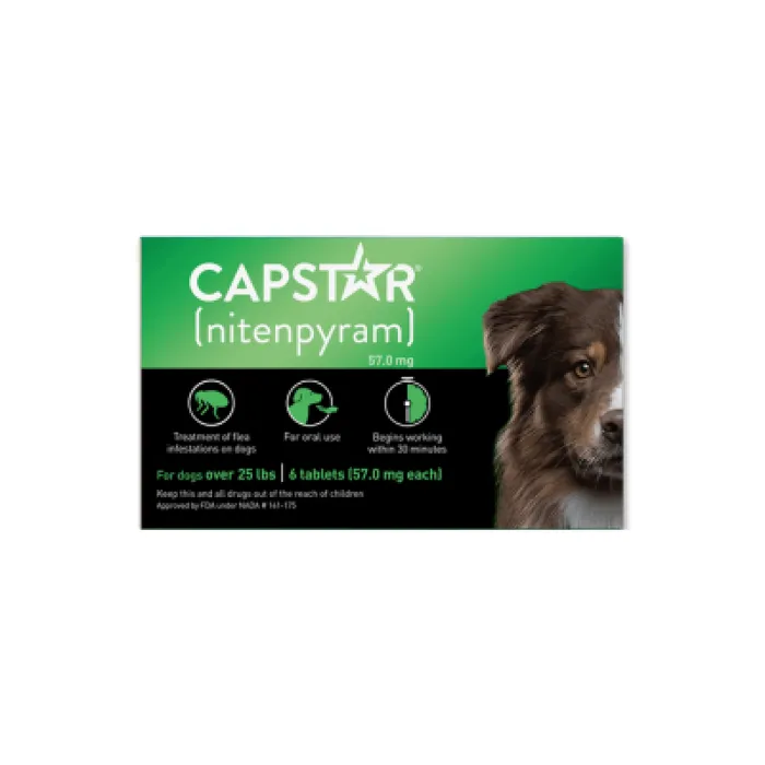 Capstar Flea Tab Dog 25# Up 6ct