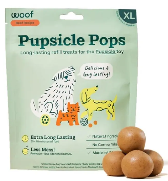 Woof X-large Pupsicle Beef Peanut Butter 12 Oz