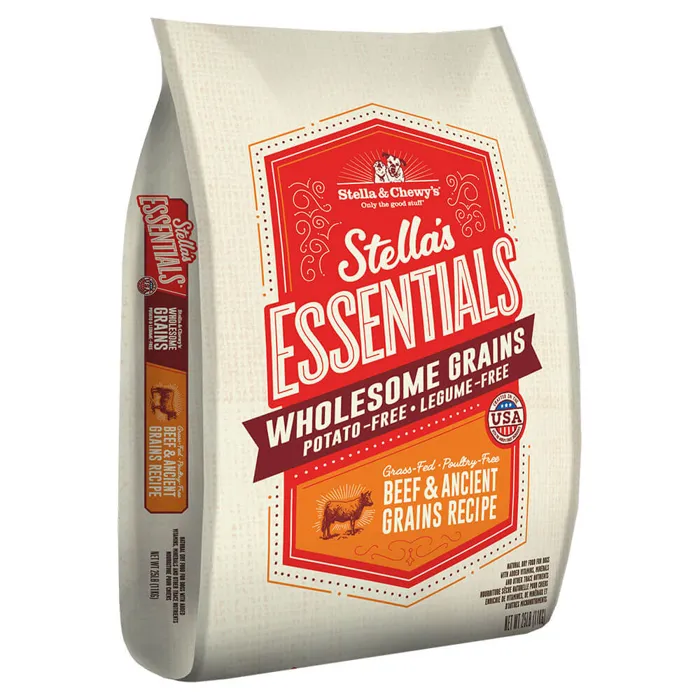 Essentials Ancient Grains Grass-fed Beef Dog Food 25-lb