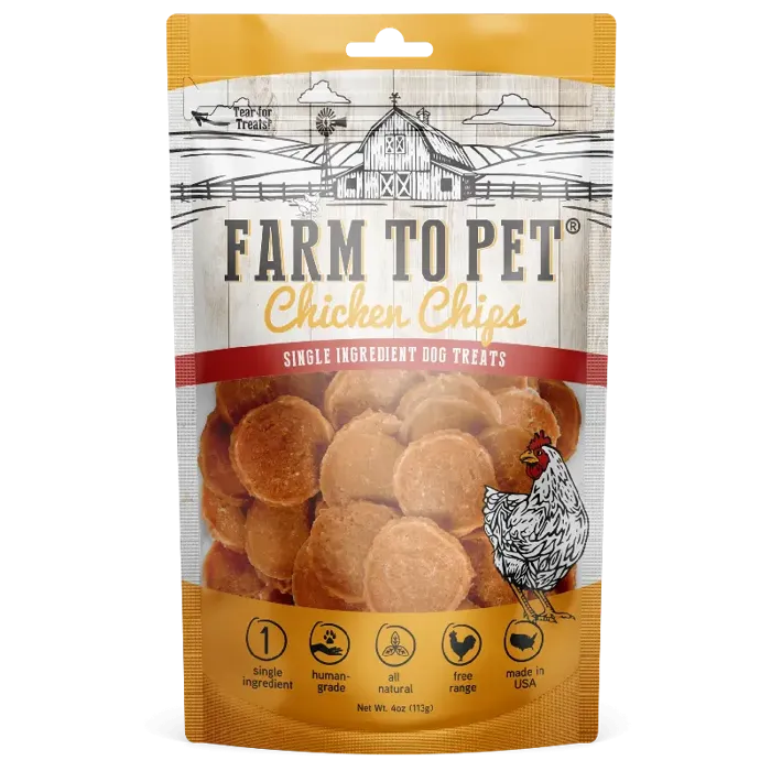 Farm to Pet Chicken Chips 4oz