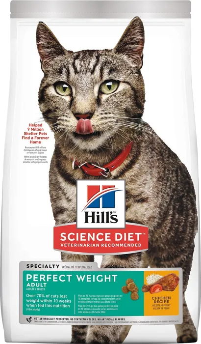 Adult Perfect Weight Chicken Recipe Dry Cat Food 7-lb