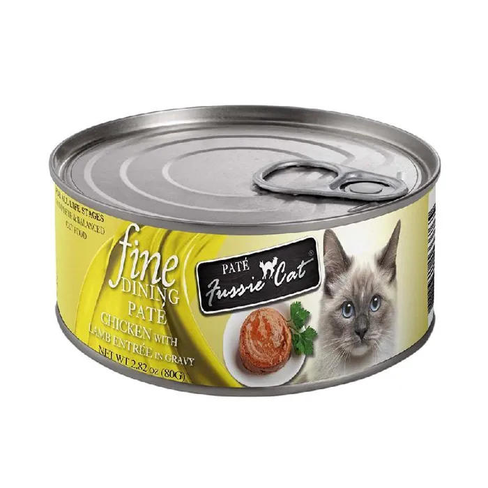 Fussie Cat Fine Dining Gf Chknlmb Pate Can 2.82 Oz