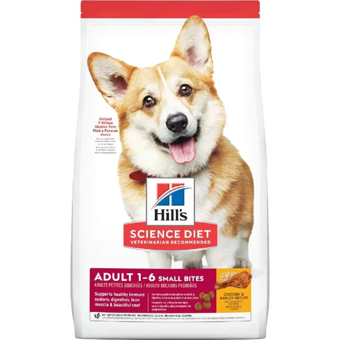 Hill's Science Diet Dry Dog Food, Adult, Small Bites, Chicken & Barley Recipe, 15 Lb Bag