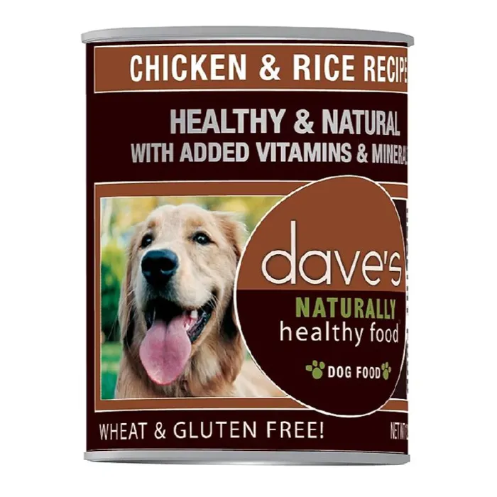 Daves All-natural Dog Food Chicken & Rice 13 Oz