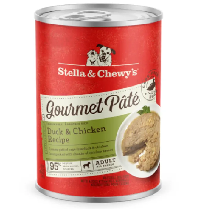 Stella Chewy's Dog Can Pate Duck Chicken 12.5 Oz