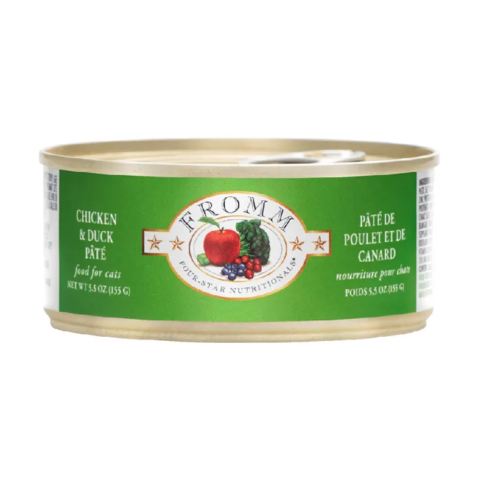 Fromm 4 Star Cat Can Pate Chicken Duck 12/3 Oz