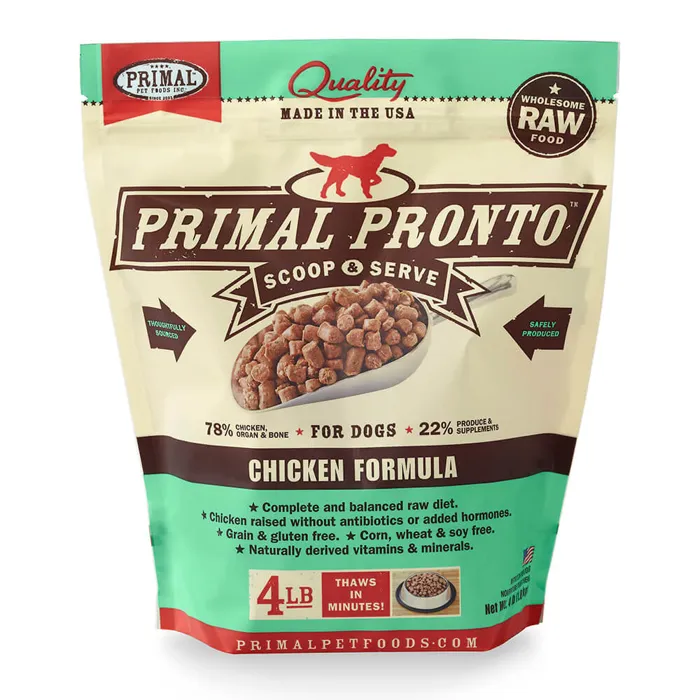 Pronto Raw Chicken Frozen Dog Food 4-lb