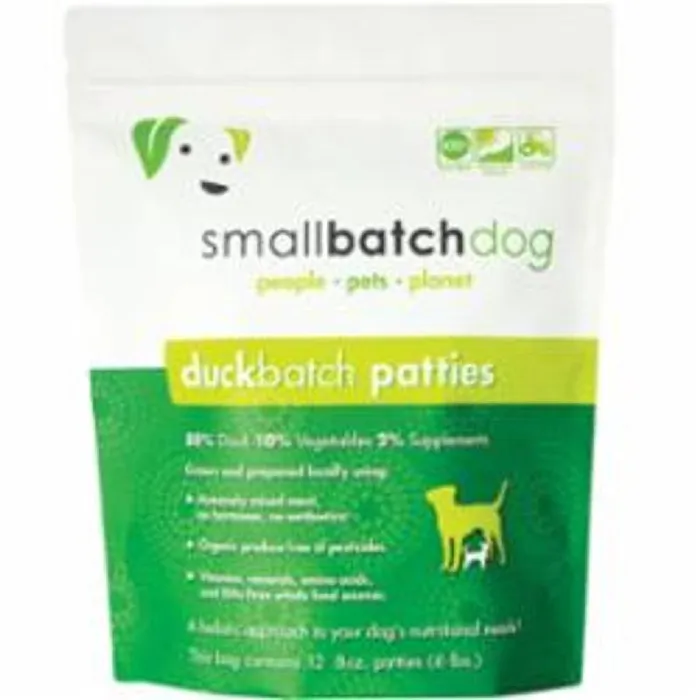 Smallbatch Dog Raw Frzn Duck Patties 6-lb