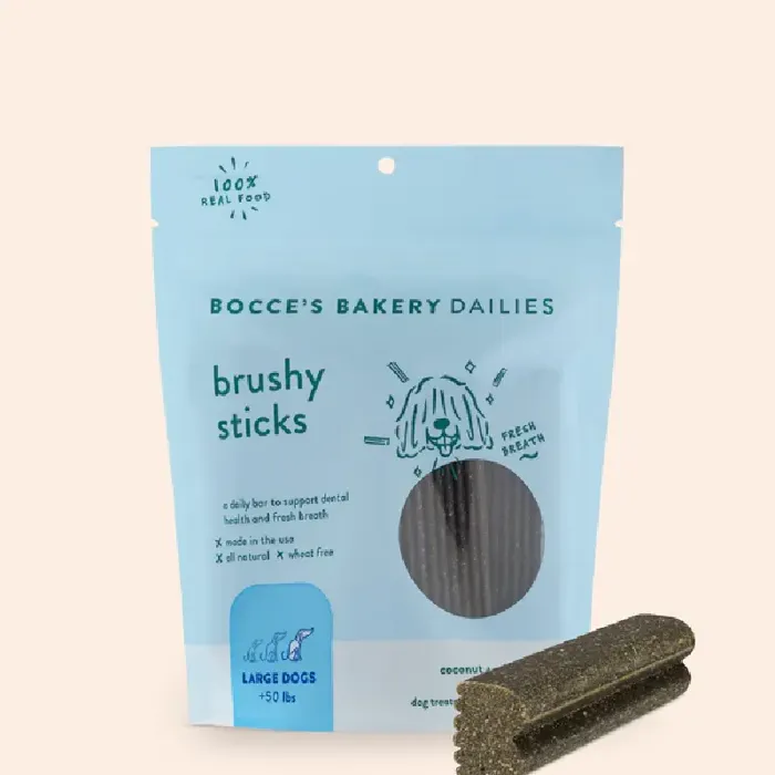 Bocce's Bakery Brushy Stick Dental Bar Dog Treat Large 16-oz