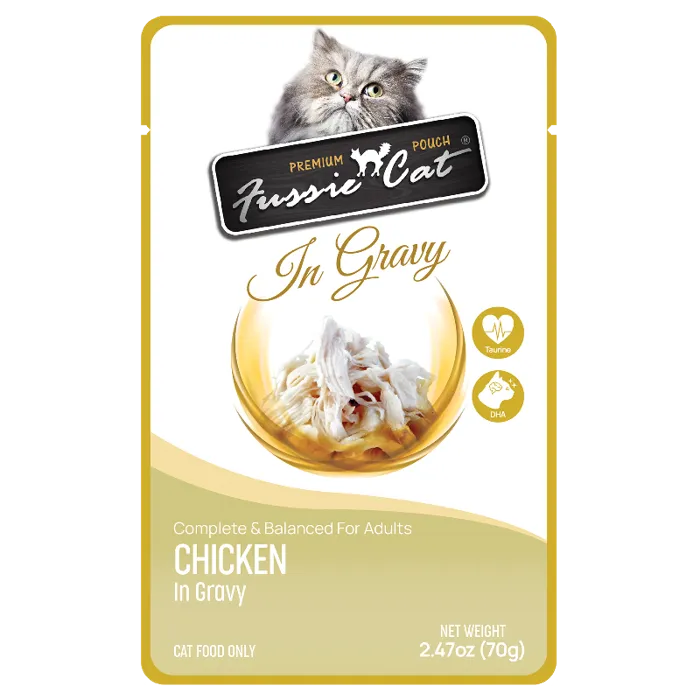 Fussie Cat Chicken In Gravy Pouch 2.47oz