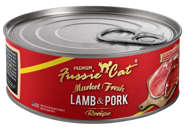 Fussie Cat Market Fresh Lamb & Pork Recipe Wet Cat Food 5.5-oz