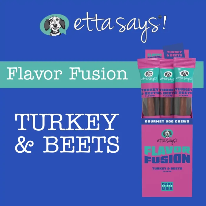 Etta Says! Flavor Fusion Natural Rawhide Free Chew Turkey Beets 1.75oz