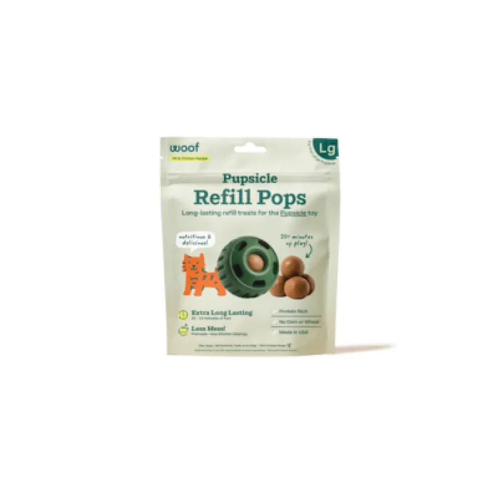 Woof Large Pop Treat Chicken Peanut Butter 9 Oz
