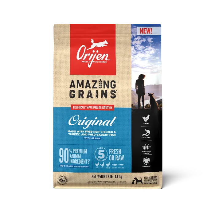 Orijen Amazing Grains Dog Food Original 4-lb