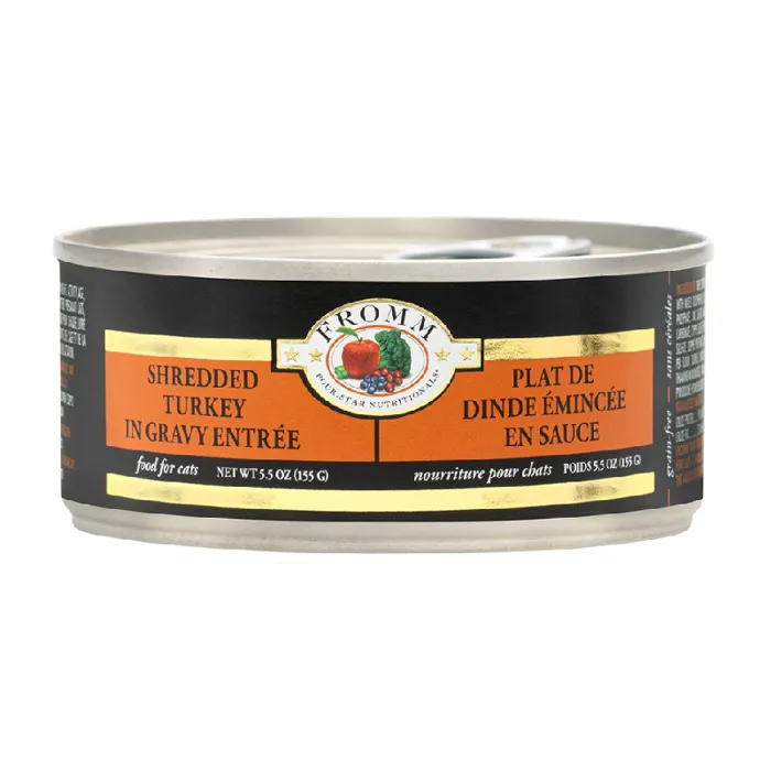 Fromm Cat Can 4 Star Shredded Trky/gravy 3-oz