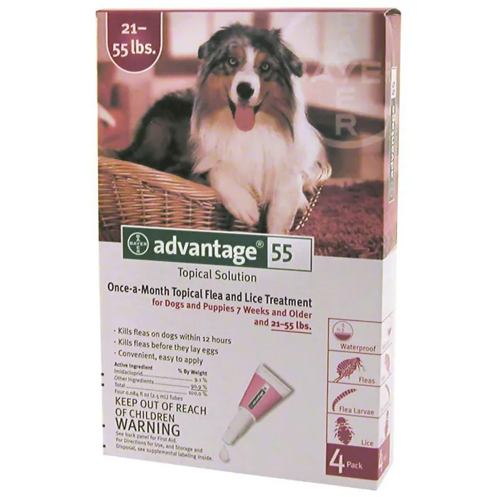 Advantage Ii Flea Treatment 21-55 Lbs 4 Ct