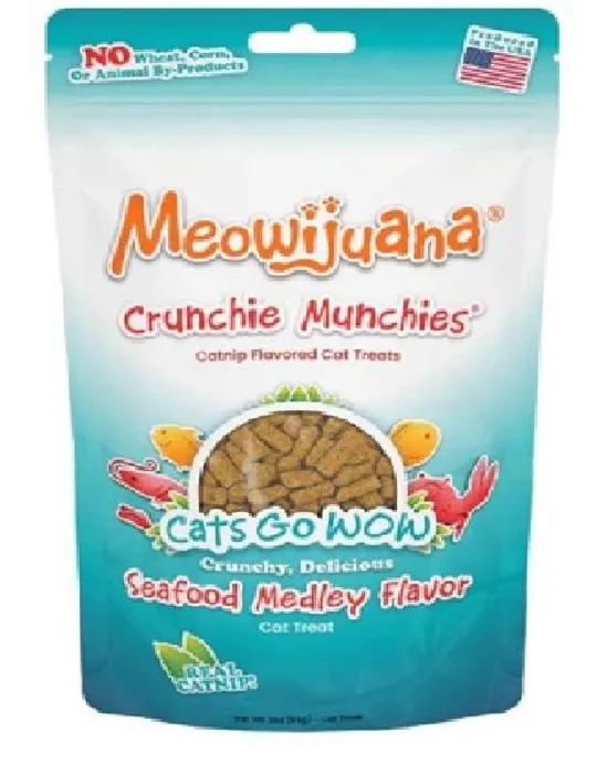 Meowijuana Treat - Crunchie Munchie Seafood Medley 3oz