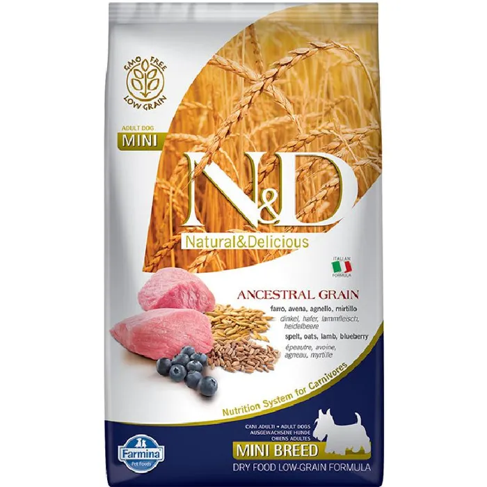 Farmina N&d Ancestral Grain Lamb & Blueberry Adult Mini 15.4-lb