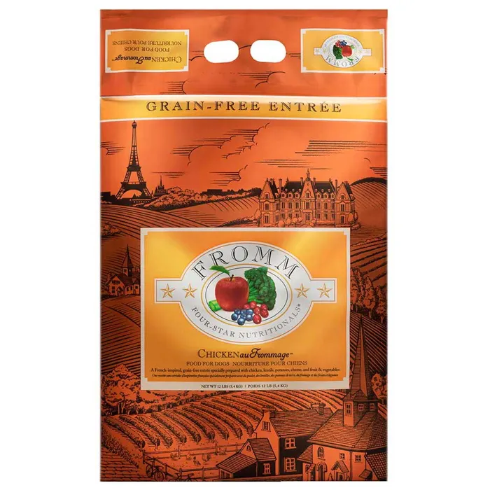 Fromm Four Star Nutritional Chicken Au Frommage Grain Free Dog Food 12-lb