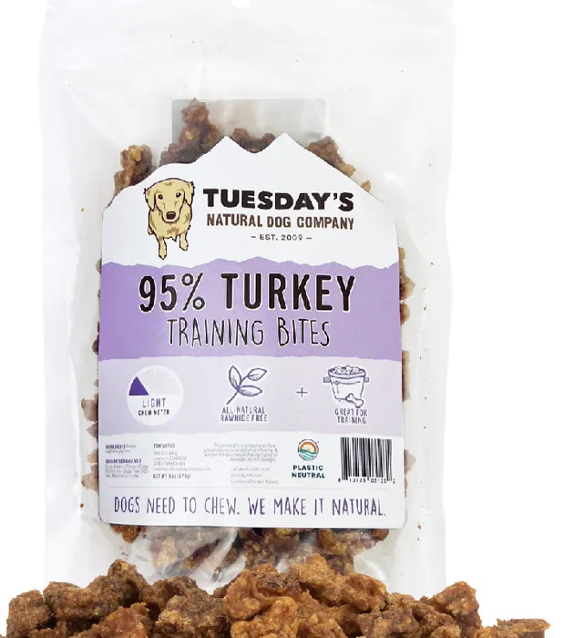The Natural Dog Training Treats Turkey 6-oz