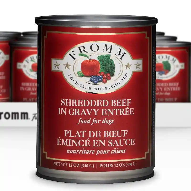 Four Star Shredded Beef In Gravy Entree Canned Dog Food 12-oz