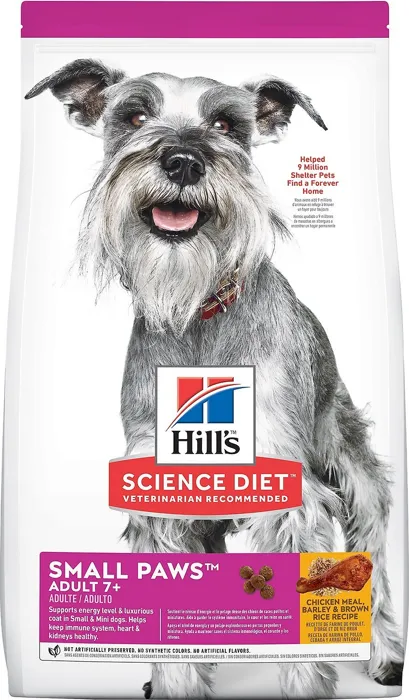Adult 7+ Small Paws Chicken Meal, Barley & Brown Rice Recipe Dry Dog Food 15.5-lb