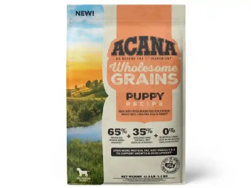 Acana Wholesome Grains Puppy Recipe Dry Dog Food 11.5-lb