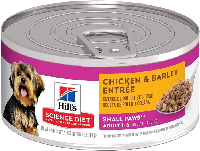 Adult Small Paws Chicken & Barley Entree Canned Dog Food 5.8-oz