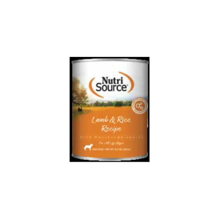 Nutrisource Dog Lamb Rice Can 12.3oz 12/cs